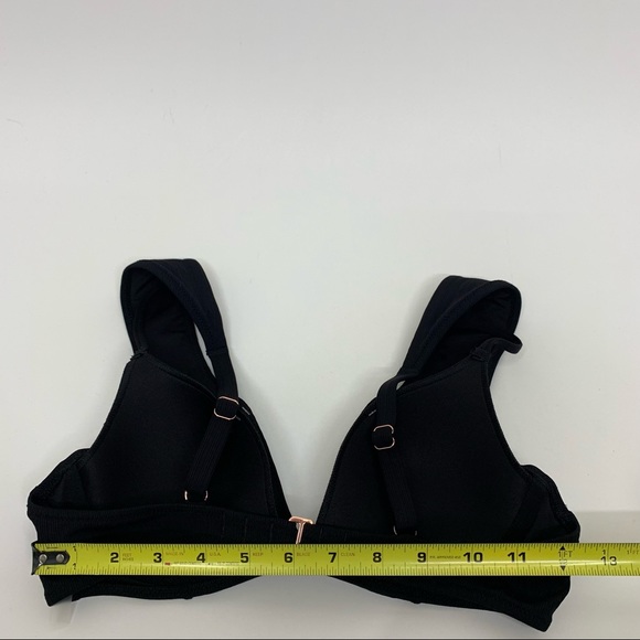 Shade & Shore Plunging Black Textured Bikini With Adjustable Straps New Nwot 34B - Picture 13 of 14